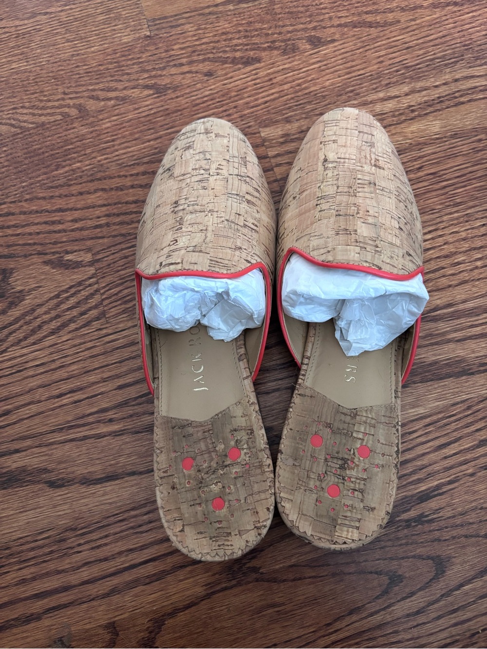 Jack Rogers cork mules